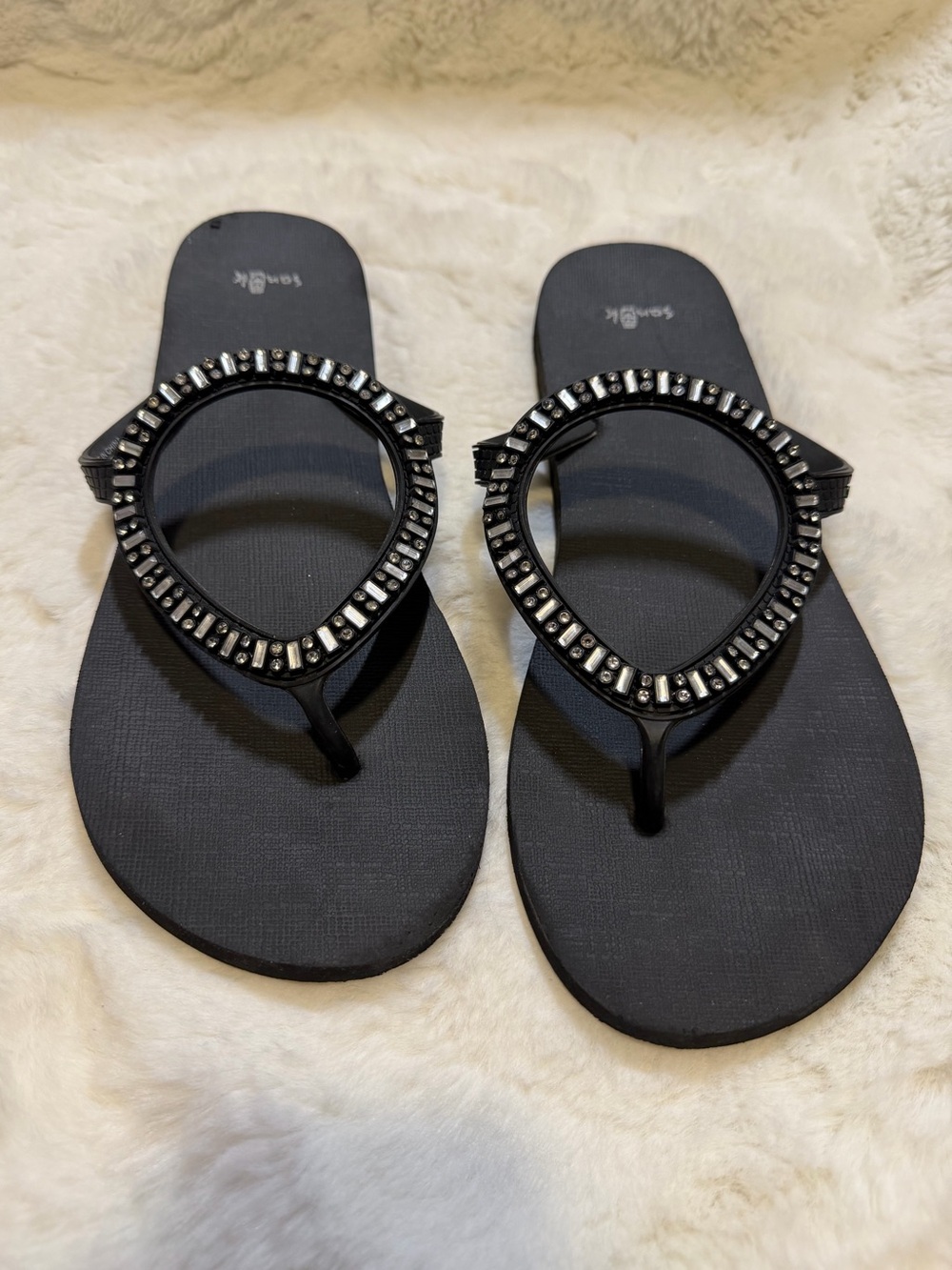 Sanuk Ibiza Monaco Black Sandals - size 11